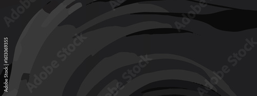 Dark Abstract Curved Vector Texture – Layered Black Wave Design with Moody Flow and Modern Depth for Creative Digital Projects. High-Resolution Dark Swirl Background. Abstract Curved Lines in Charcoal