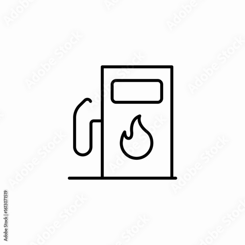 gas pump icon sign vector