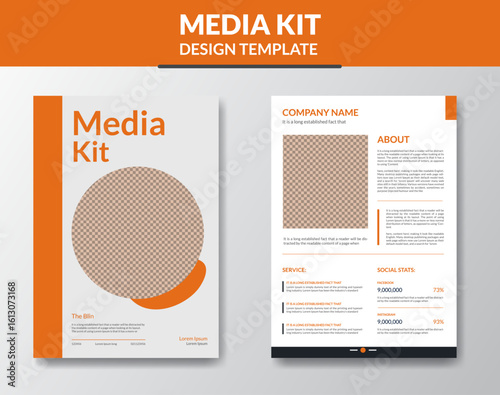 Modern Media Kit Template for Corporate Branding and Social Marketing