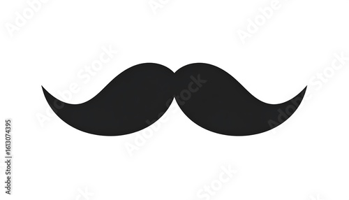 Simple black mustache icon