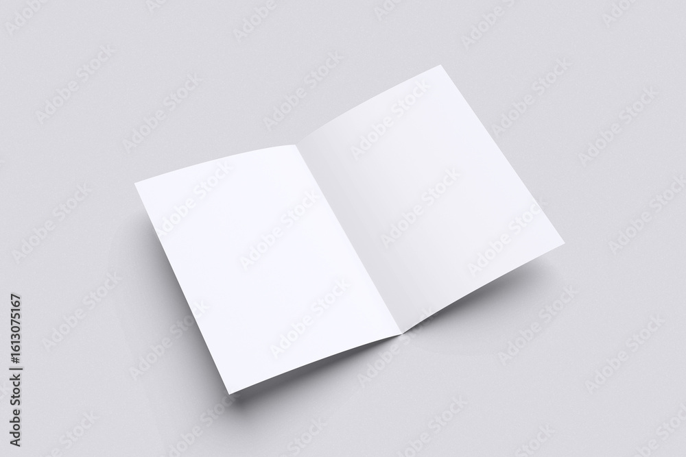 A4 Bifold For Mockup With White Background A4 Bifold For Mockup With White Background