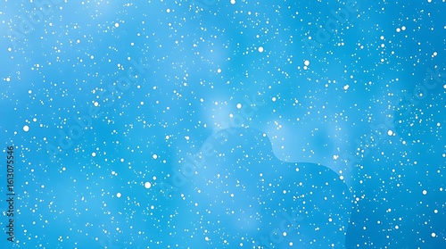An unusual, original fine art photograph showcasing an abstract background speckled with white.  The color palette is cool, featuring blues, greens, and purples.