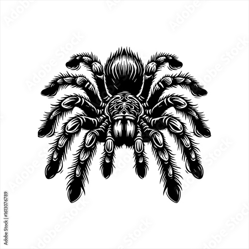 Tarantula spider illustration isolated on white