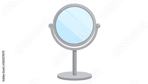 Simple hand-held vanity mirror