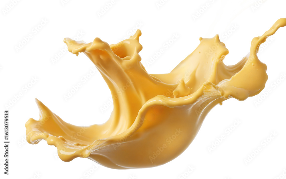 Fototapeta premium stretchy cheese sauce splash on transparent background