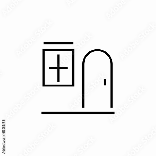 clinic building medical icon sign vector