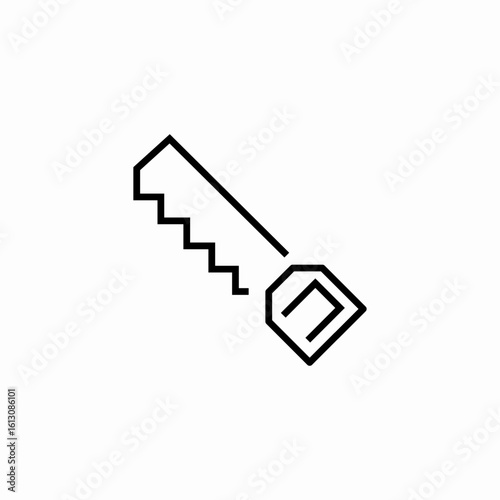 hand saw tool icon sign vector