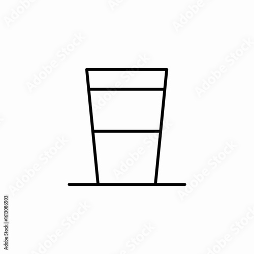 long cup üater icon sign vector