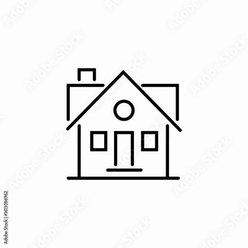 residential house building icon sign vector