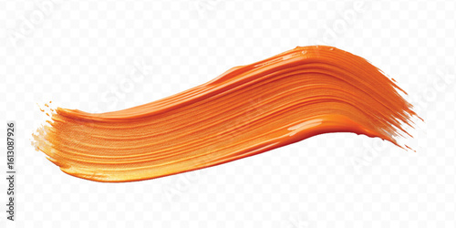 realistic 3d pastel paint brush stroke in different color style isolated on transparent background