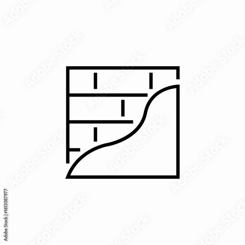 wall plaster construction icon sign vector