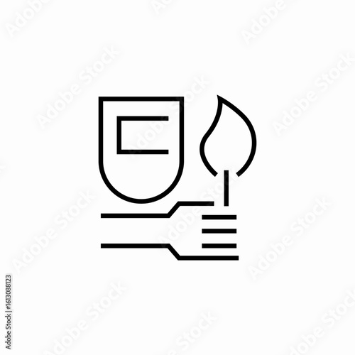 welding mask torch icon sign vector