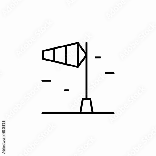 wind direction indicator icon sign vector