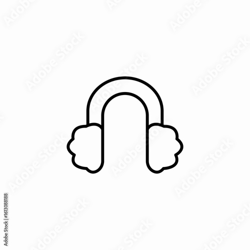 winter ear muffs icon sign vector