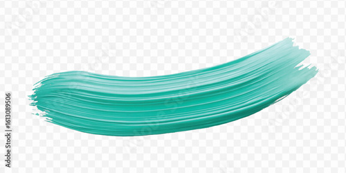 realistic 3d pastel paint brush stroke in different color style isolated on transparent background