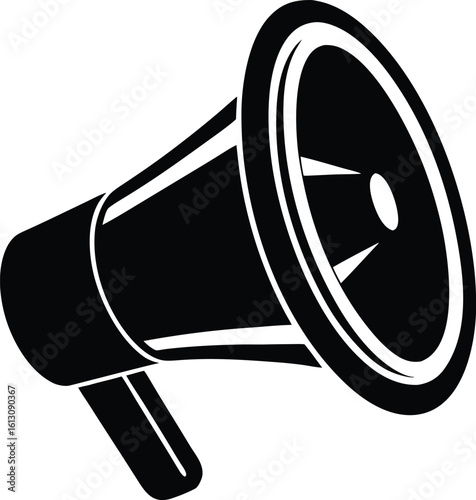 Loudspeaker Vector Silhouette Art Icon
