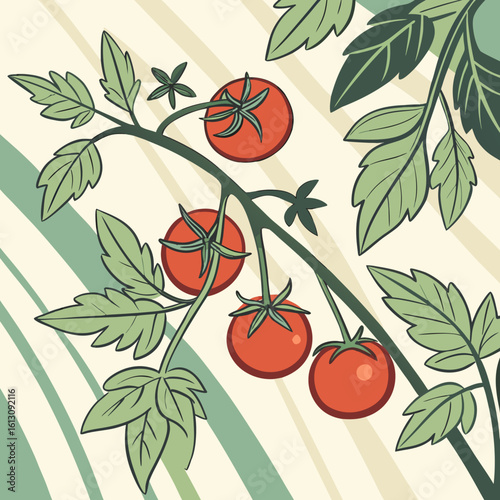 vector illustration of an abstract background with fruits