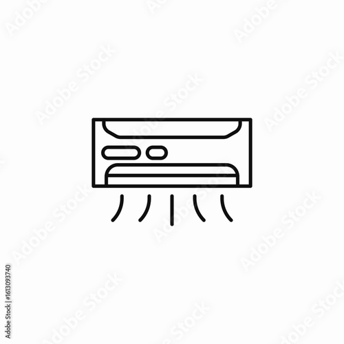 air conditioner unit icon sign vector