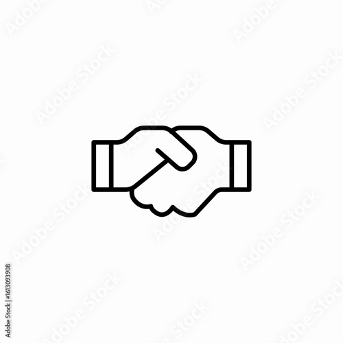 business deal handshake icon sign vector