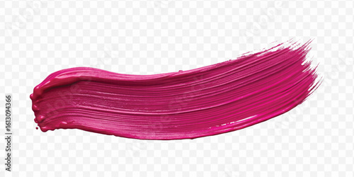 realistic 3d pastel paint brush stroke in different color style isolated on transparent background