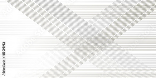 Minimalist Seamless pattern features a grid and striped line. White technology Hi-tech futuristic digital. Abstract art geometric background with lines. Stripes optical waves illustration.	
