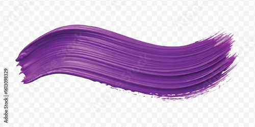 realistic 3d pastel paint brush stroke in different color style isolated on transparent background