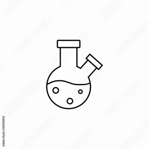 chemical flask liquid icon sign vector