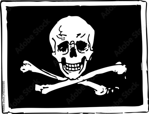 Jolly Roger Pirate Flag Illustration
