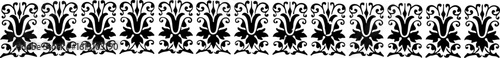 Art Deco Ornamental Border Pattern in Black and White