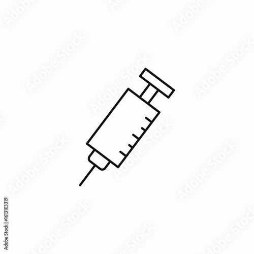 medical injection syringe icon sign vector