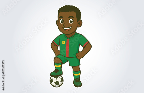 Soccer or Football Player Mascot Cartoon Character Template