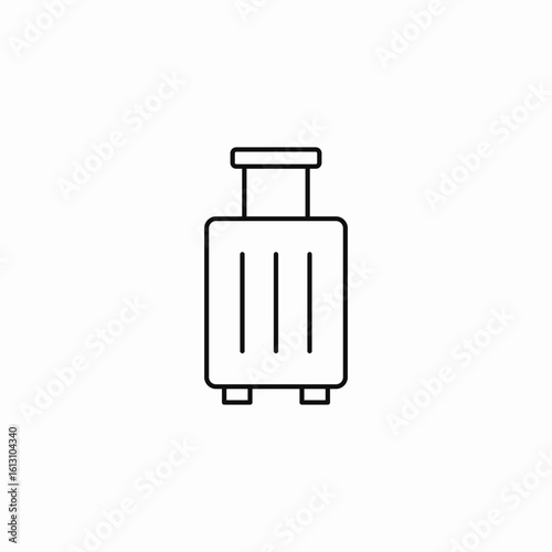travel luggage bag icon sign vector