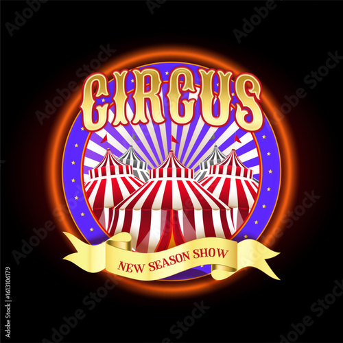 circus theme background featuring rich colorlful elements
