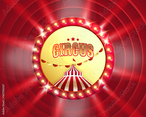 circus theme background featuring rich colorlful elements