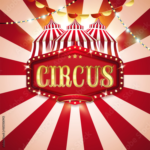 circus theme background featuring rich colorlful elements
