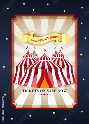 circus theme background featuring rich colorlful elements
