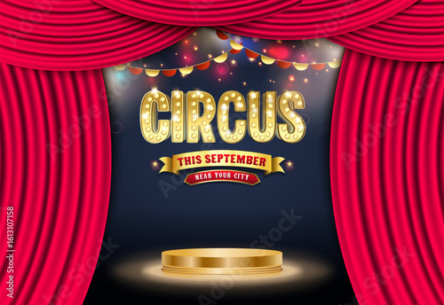 circus theme background featuring rich colorlful elements