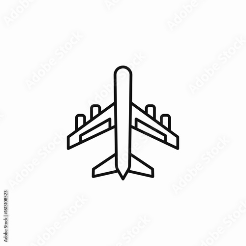 airplane jet travel icon sign vector