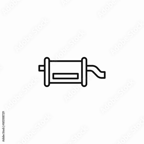 car exhaust pipe icon sign vector