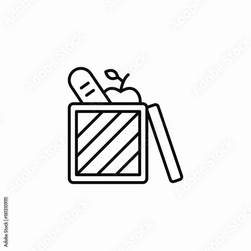 food relief box icon sign vector