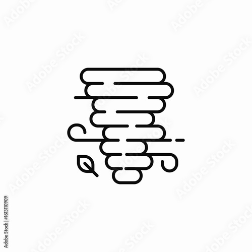 tornado wind leaf icon sign vector