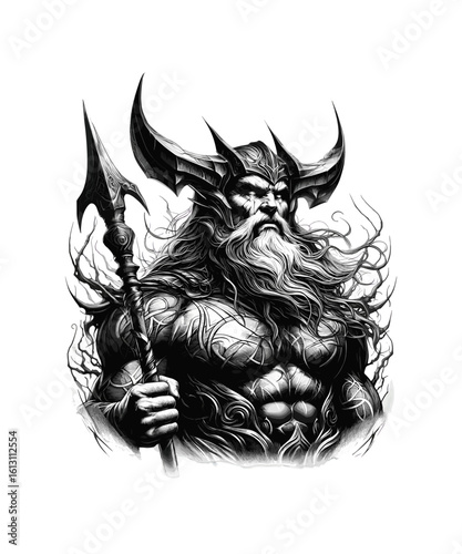 Viking warrior Odin	

