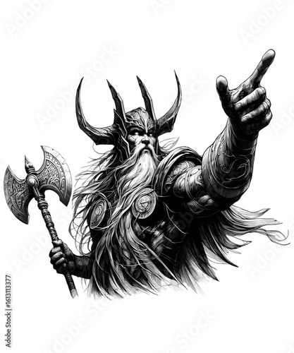 Viking warrior Odin	
