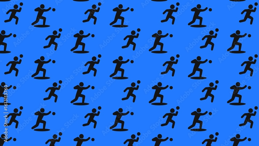 Naklejka premium Vector shot put athletics pattern design