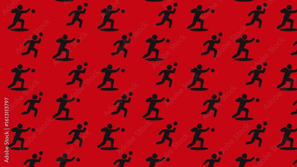 Naklejka premium Vector shot put athletics pattern design