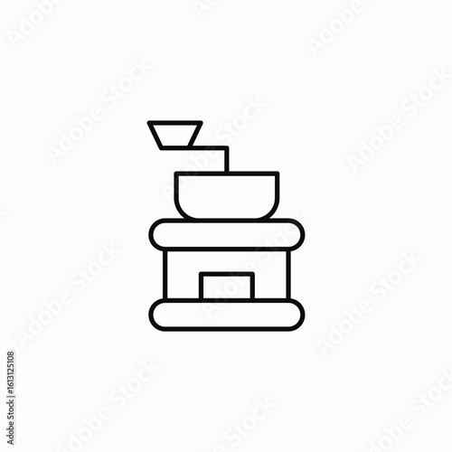 coffee grinder icon sign vector