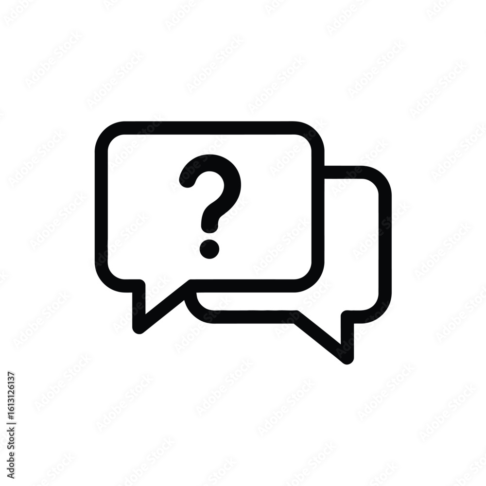 Question mark in speech bubbles frequently asked questions icon Question mark in speech bubbles frequently asked questions icon