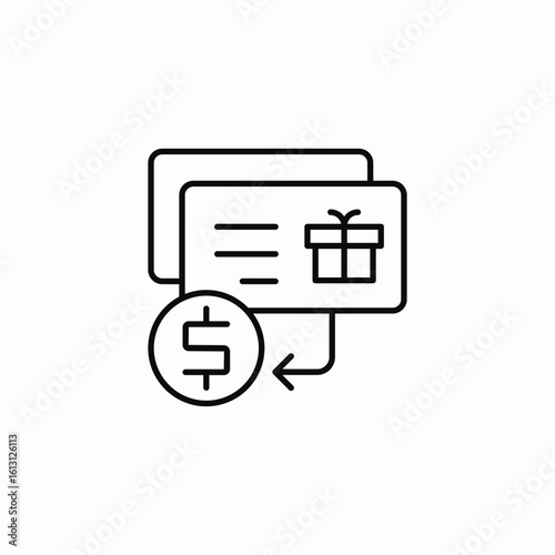 gift card money icon sign vector