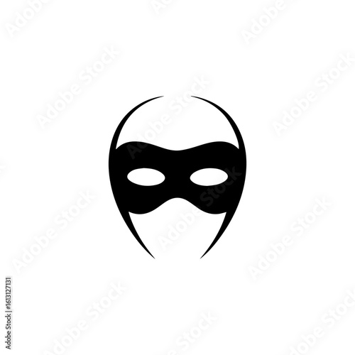 Bandit mask icon icon design. illustration isolated on white background