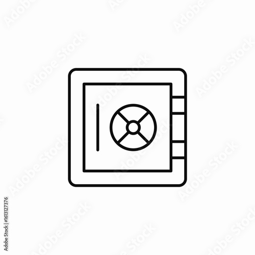 security safe box icon sign vector